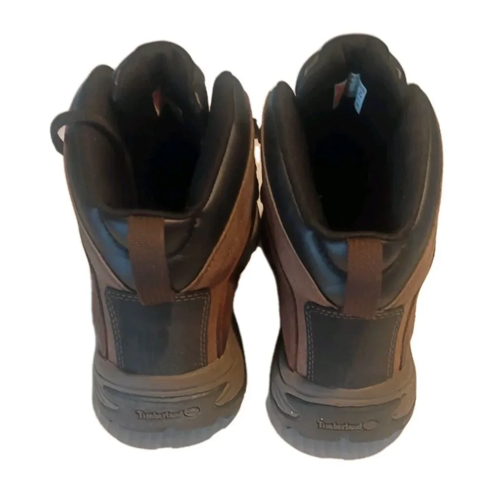 Men's Timberland PRO Flume Mid Waterproof Steel Toe Work Boot Brown A1Q8V Sz-11m
